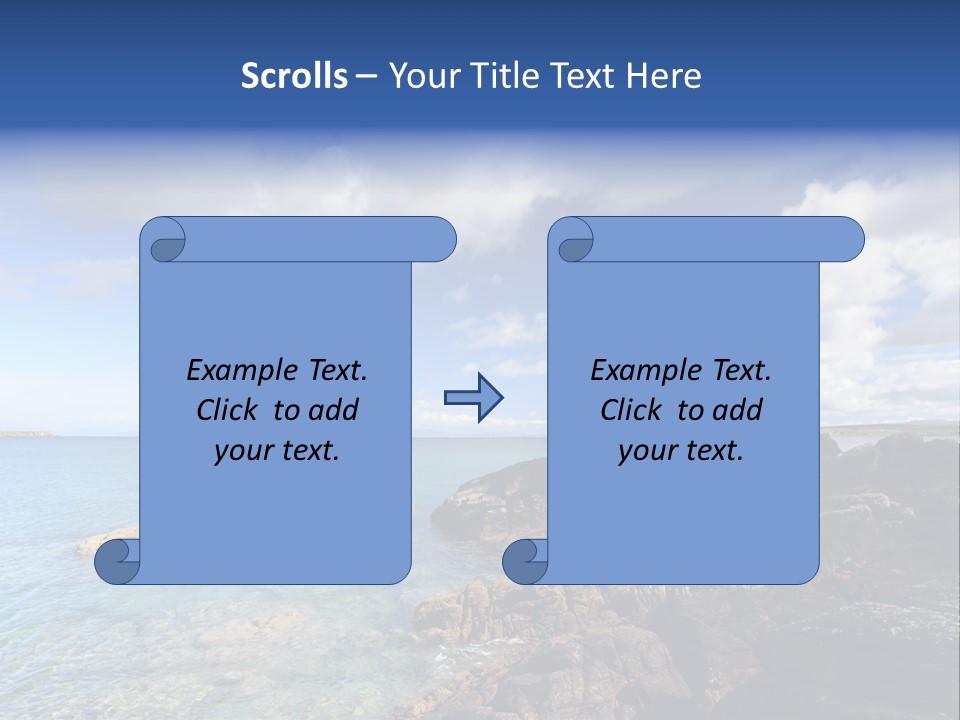 Clouds Vacation Blue PowerPoint Template