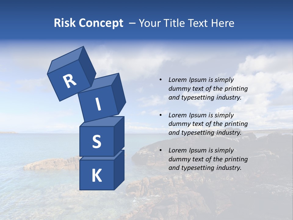 Clouds Vacation Blue PowerPoint Template