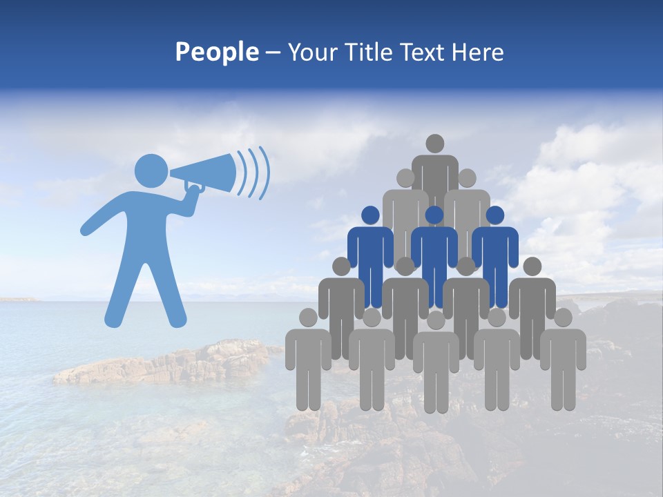 Clouds Vacation Blue PowerPoint Template