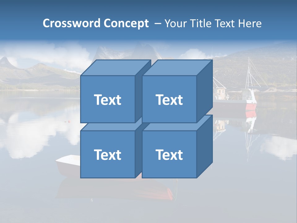 Two Boats In The Water With Mountains In The Background PowerPoint Template