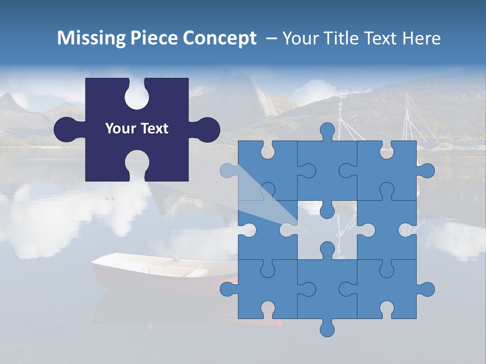 Two Boats In The Water With Mountains In The Background PowerPoint Template