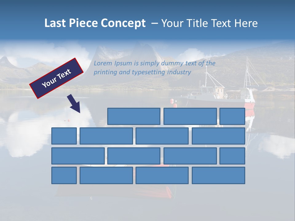 Two Boats In The Water With Mountains In The Background PowerPoint Template