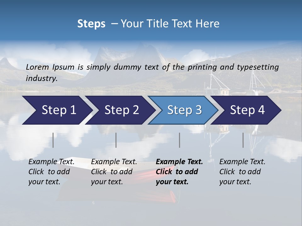 Two Boats In The Water With Mountains In The Background PowerPoint Template