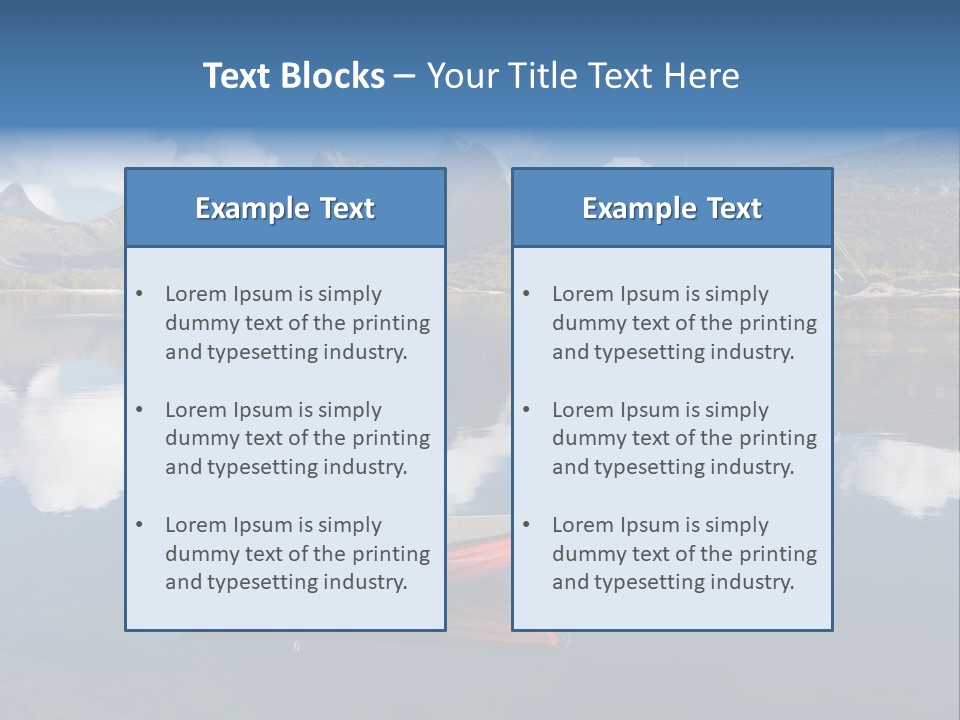 Two Boats In The Water With Mountains In The Background PowerPoint Template