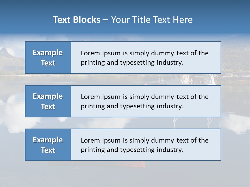 Two Boats In The Water With Mountains In The Background PowerPoint Template