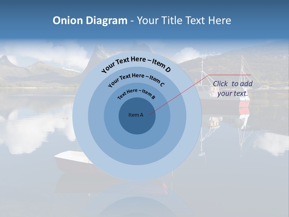 Two Boats In The Water With Mountains In The Background PowerPoint Template