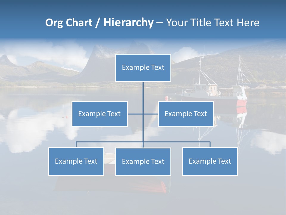 Two Boats In The Water With Mountains In The Background PowerPoint Template