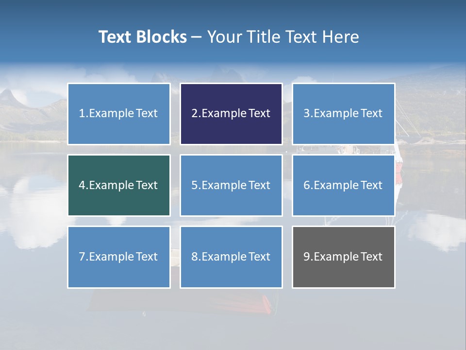 Two Boats In The Water With Mountains In The Background PowerPoint Template