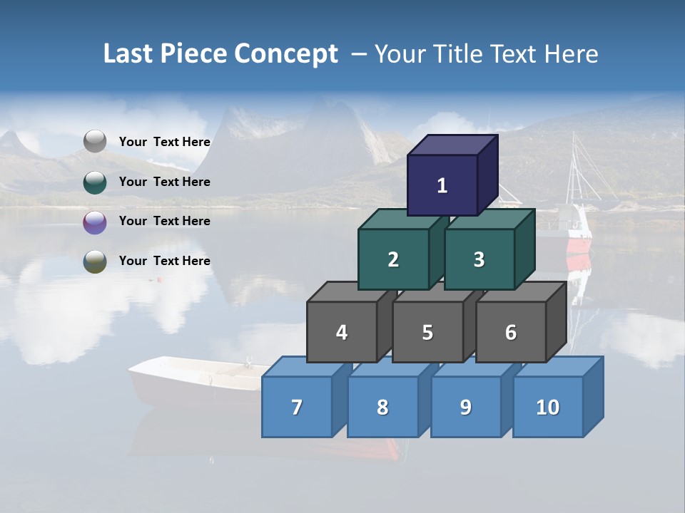 Two Boats In The Water With Mountains In The Background PowerPoint Template