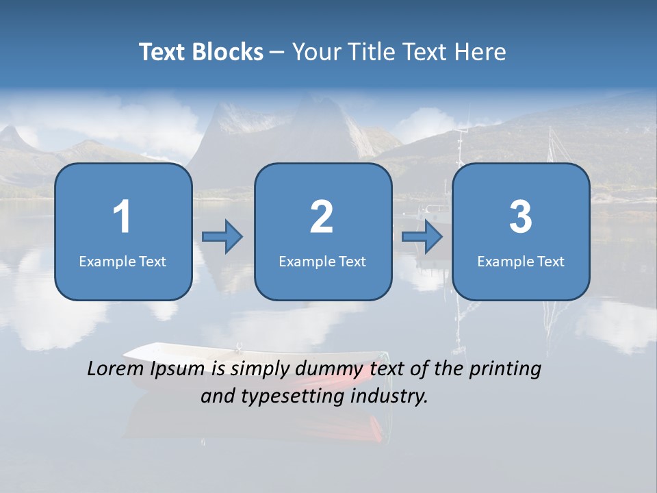 Two Boats In The Water With Mountains In The Background PowerPoint Template