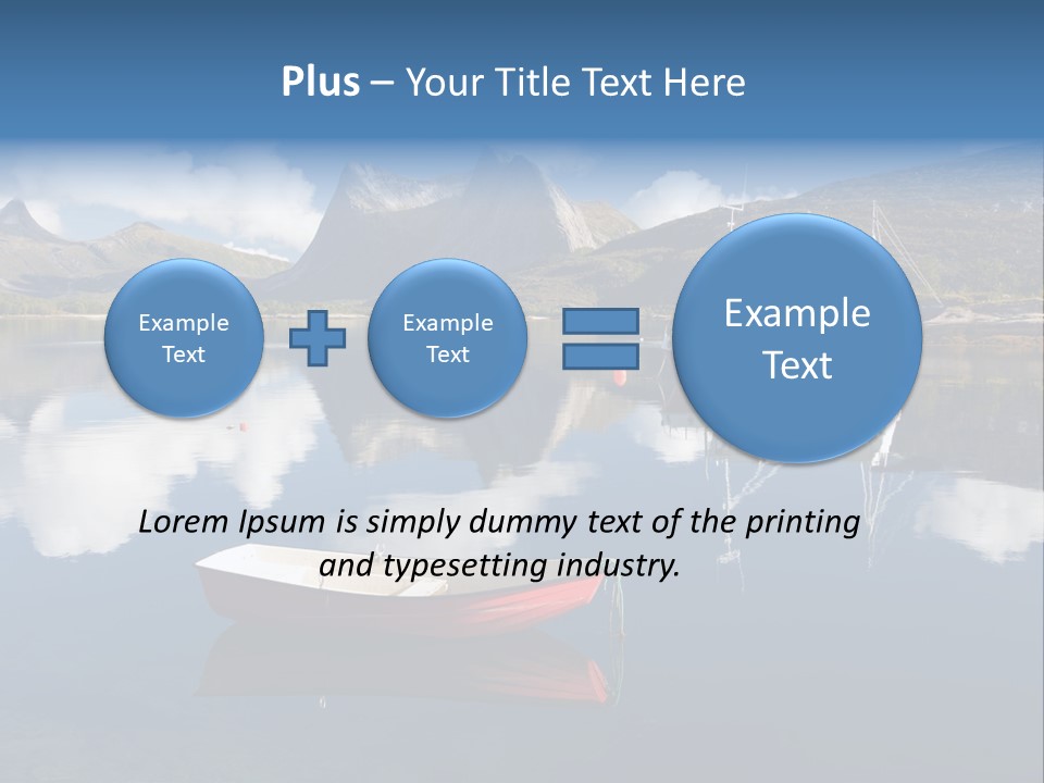 Two Boats In The Water With Mountains In The Background PowerPoint Template
