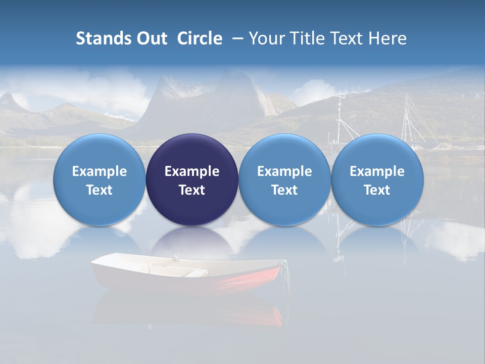 Two Boats In The Water With Mountains In The Background PowerPoint Template