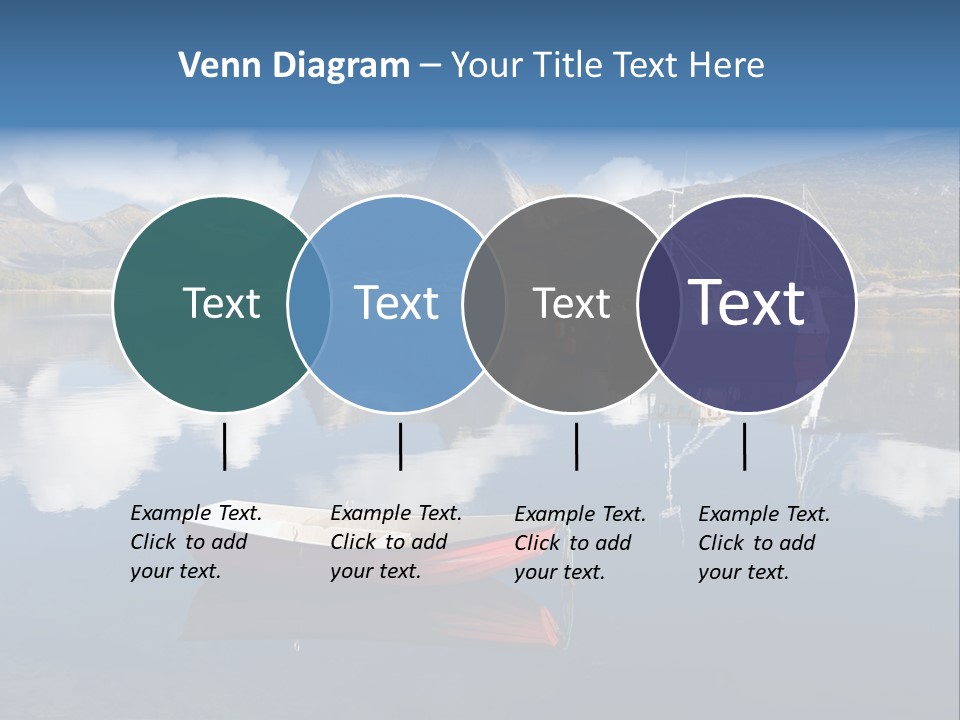 Two Boats In The Water With Mountains In The Background PowerPoint Template