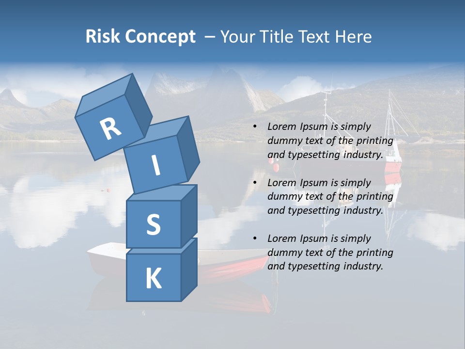 Two Boats In The Water With Mountains In The Background PowerPoint Template