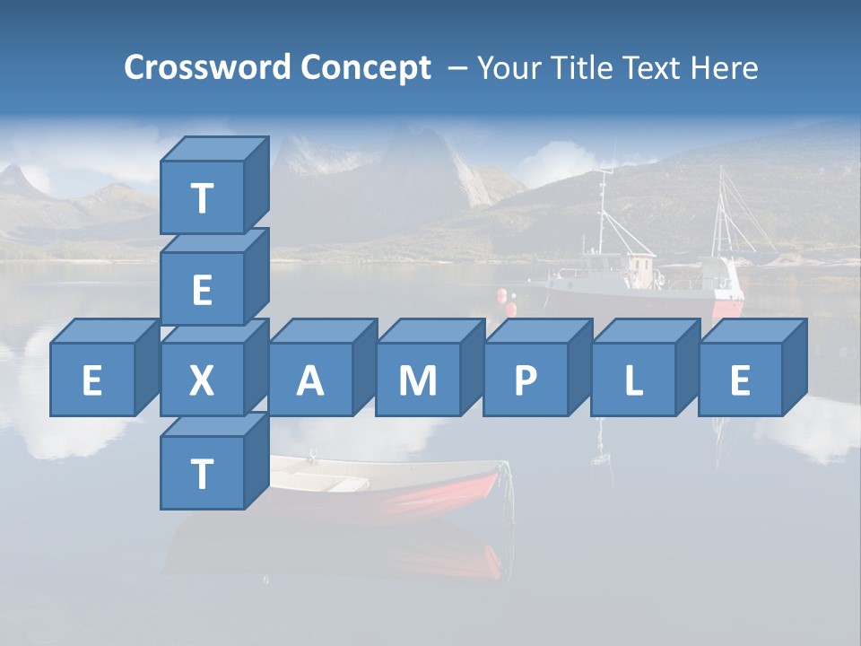 Two Boats In The Water With Mountains In The Background PowerPoint Template