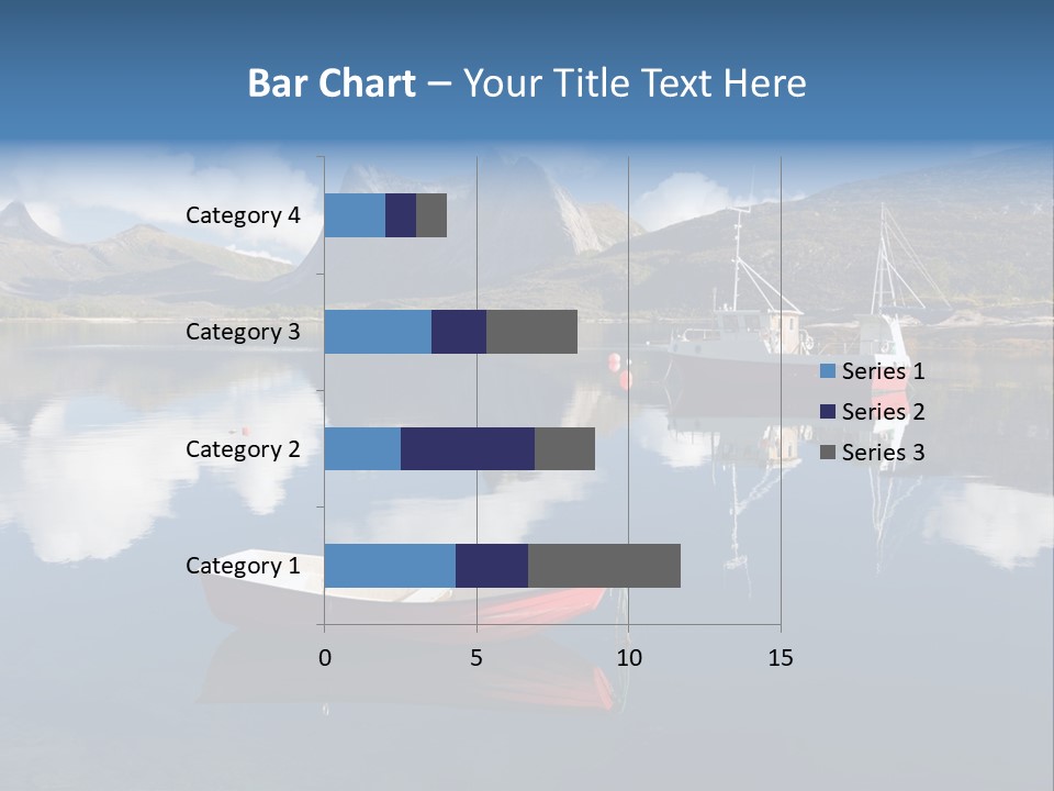 Two Boats In The Water With Mountains In The Background PowerPoint Template