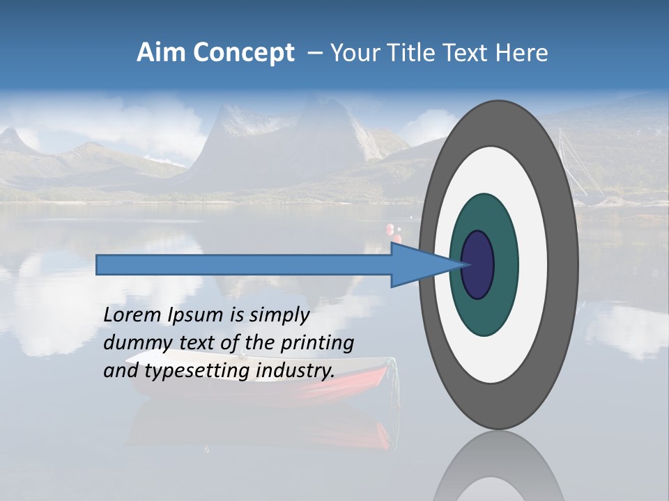 Two Boats In The Water With Mountains In The Background PowerPoint Template