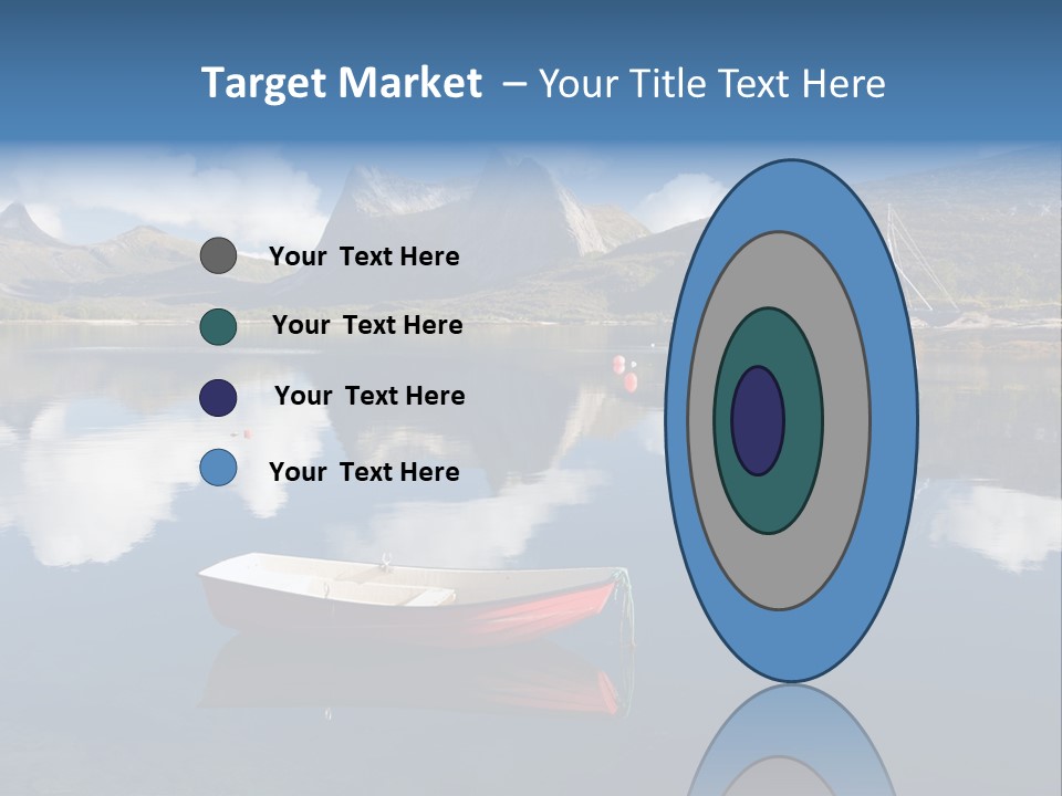 Two Boats In The Water With Mountains In The Background PowerPoint Template