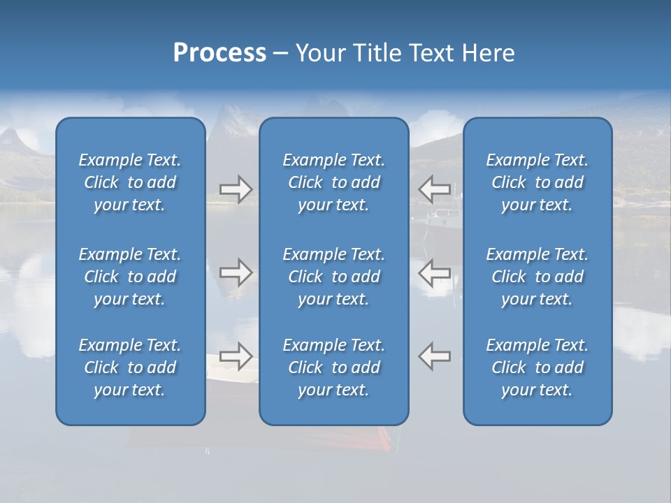 Two Boats In The Water With Mountains In The Background PowerPoint Template