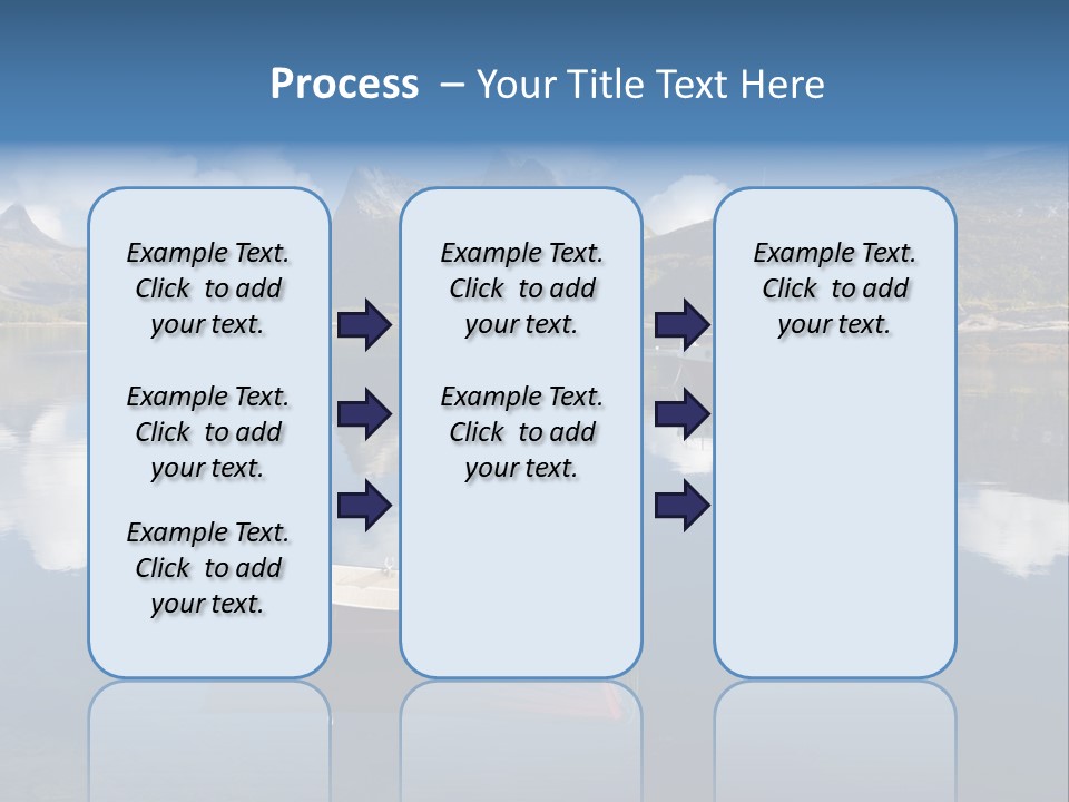 Two Boats In The Water With Mountains In The Background PowerPoint Template
