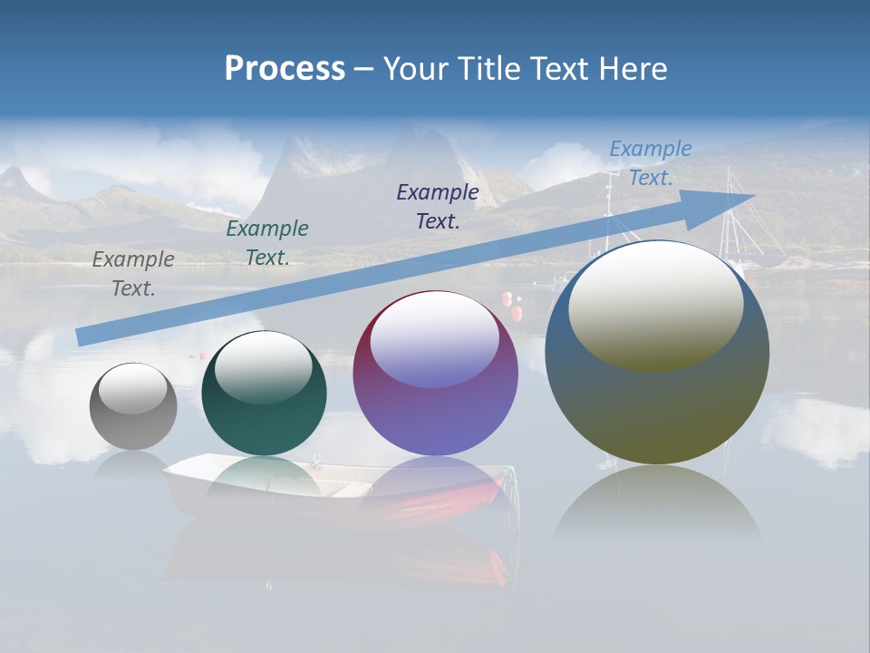 Two Boats In The Water With Mountains In The Background PowerPoint Template