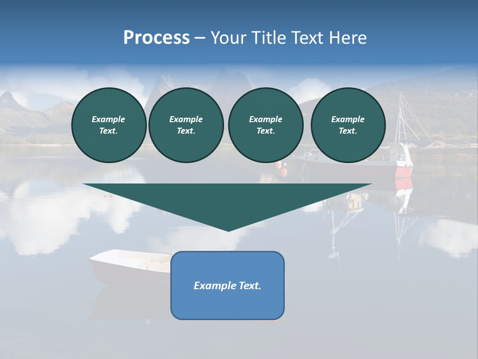 Two Boats In The Water With Mountains In The Background PowerPoint Template