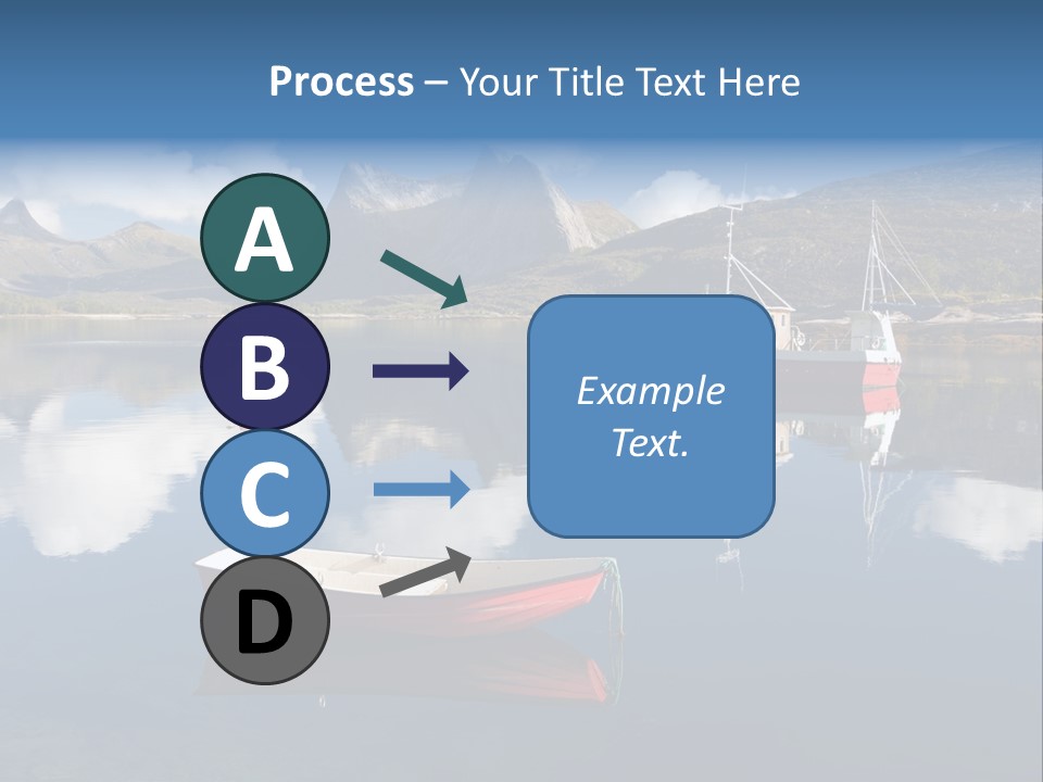 Two Boats In The Water With Mountains In The Background PowerPoint Template
