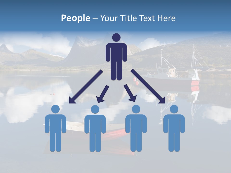 Two Boats In The Water With Mountains In The Background PowerPoint Template