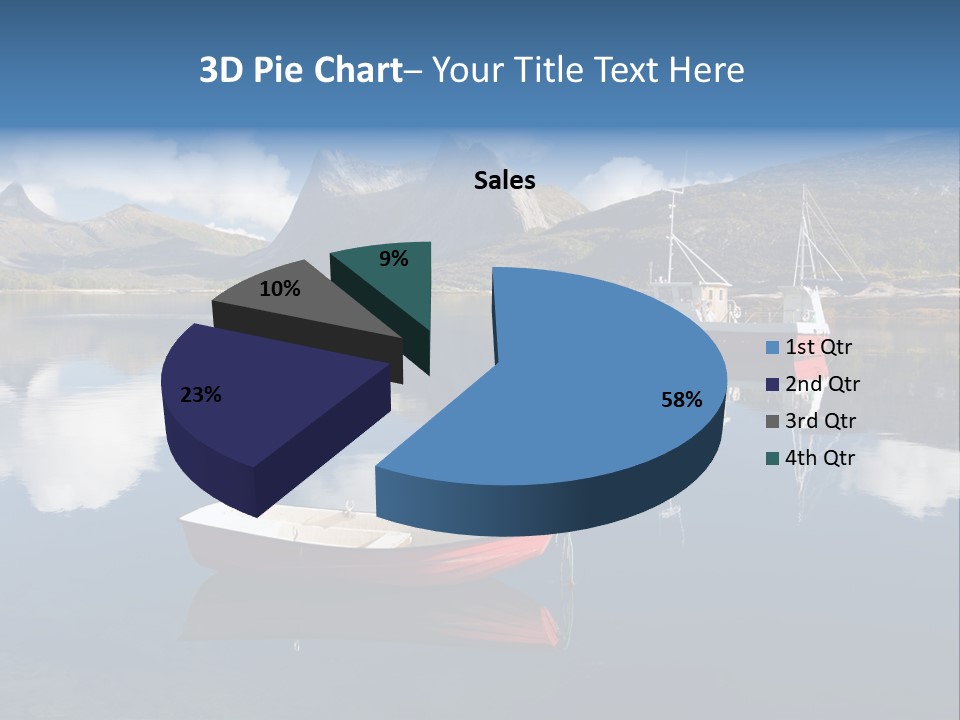 Two Boats In The Water With Mountains In The Background PowerPoint Template
