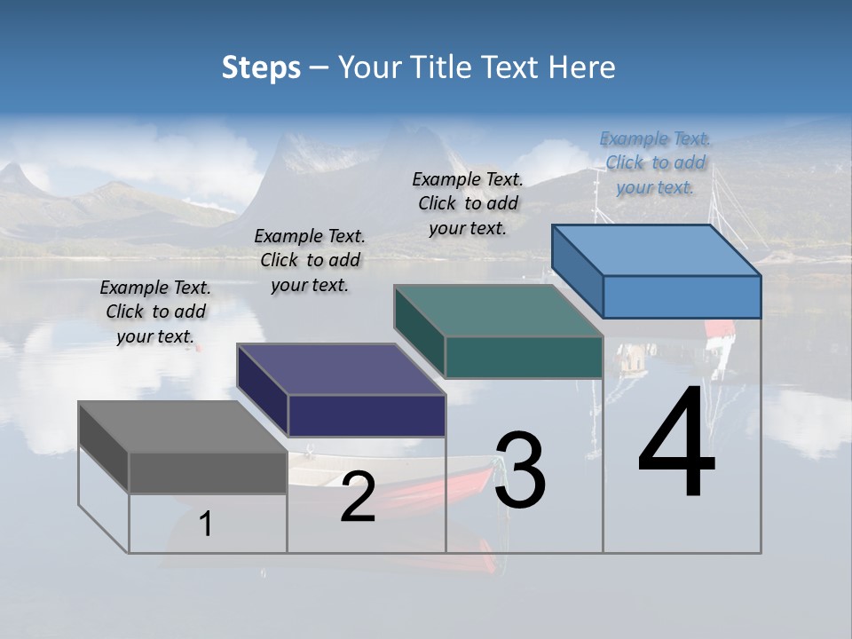 Two Boats In The Water With Mountains In The Background PowerPoint Template