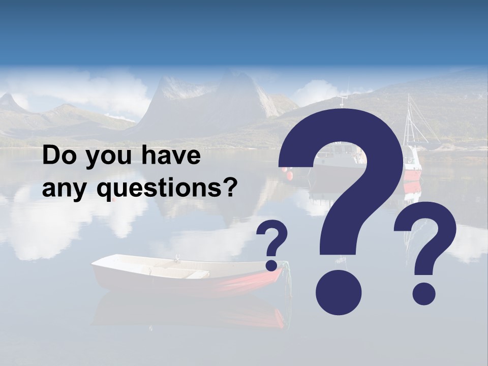 Two Boats In The Water With Mountains In The Background PowerPoint Template