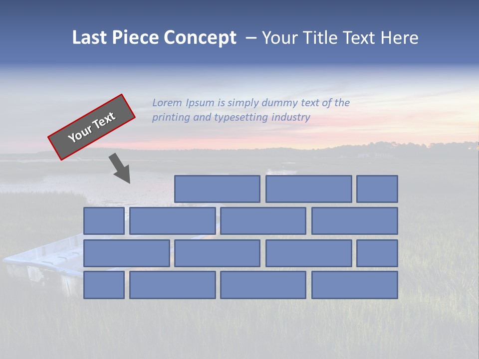 A Boat Sitting On Top Of A Lush Green Field PowerPoint Template