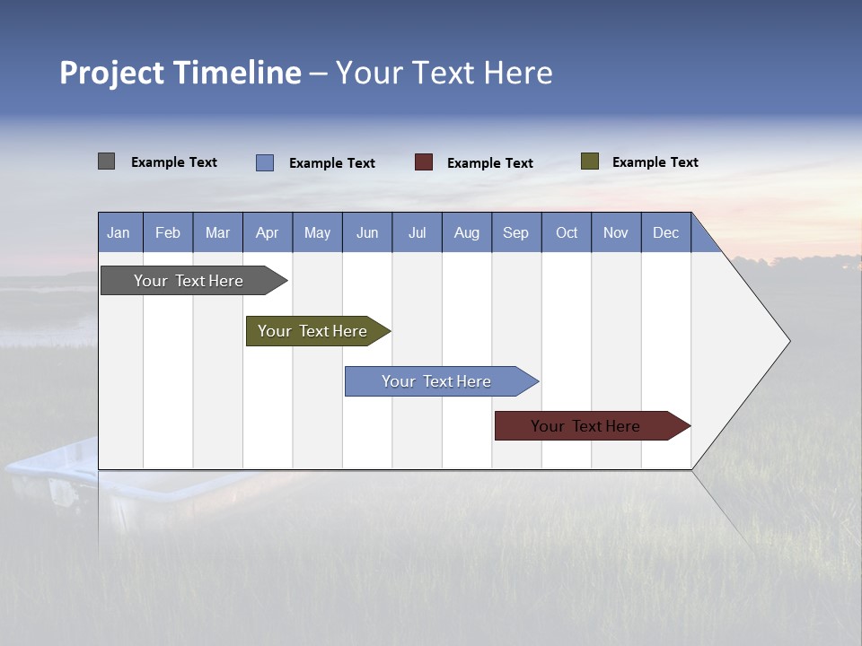 A Boat Sitting On Top Of A Lush Green Field PowerPoint Template