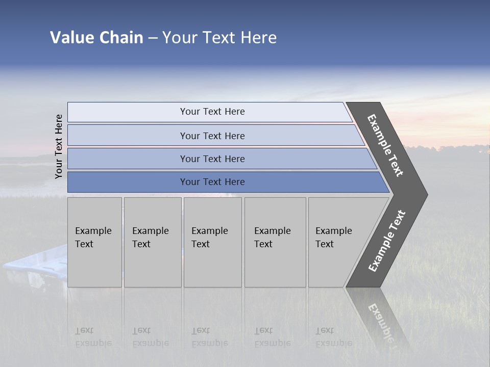 A Boat Sitting On Top Of A Lush Green Field PowerPoint Template