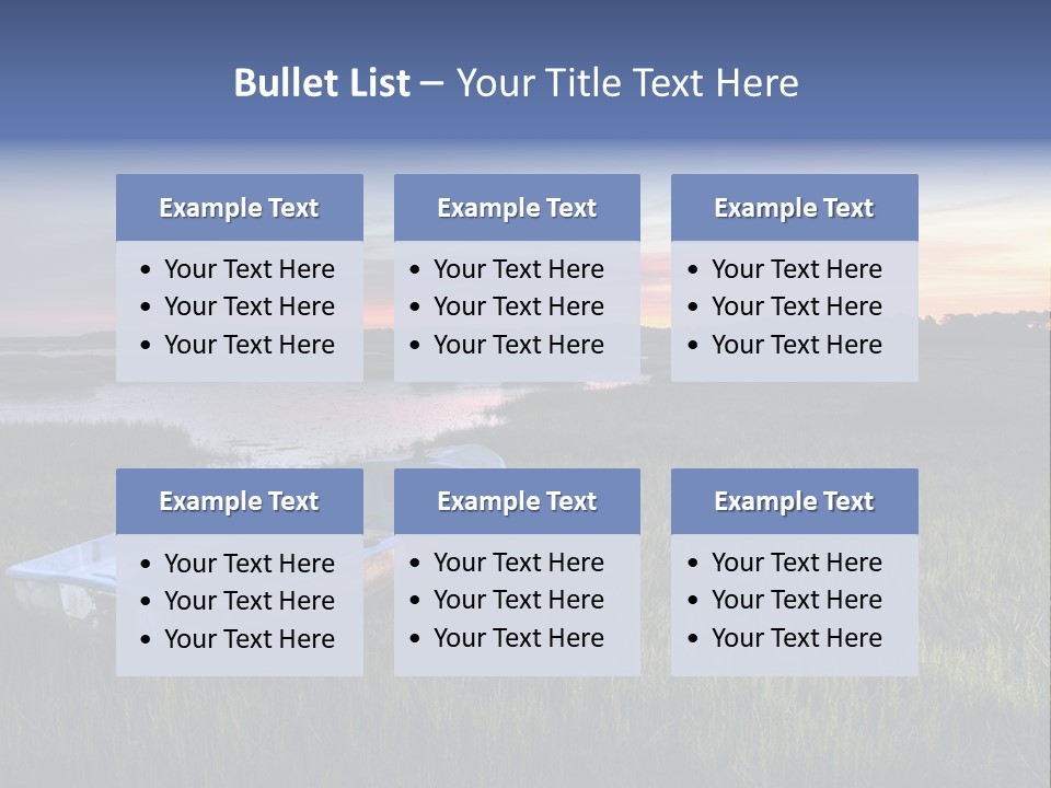 A Boat Sitting On Top Of A Lush Green Field PowerPoint Template