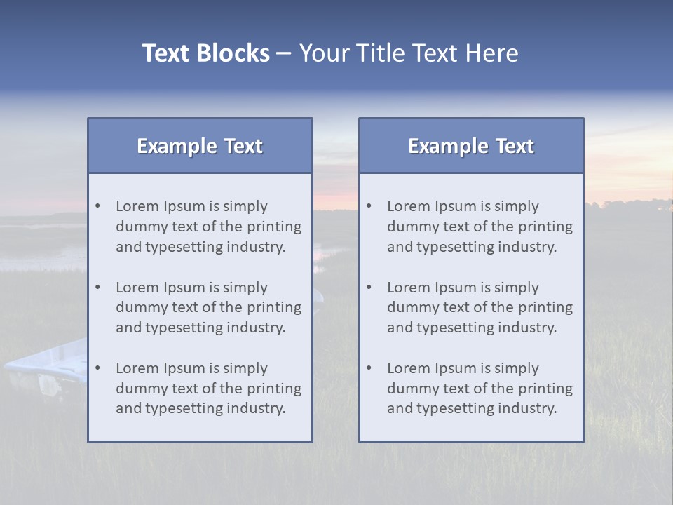 A Boat Sitting On Top Of A Lush Green Field PowerPoint Template