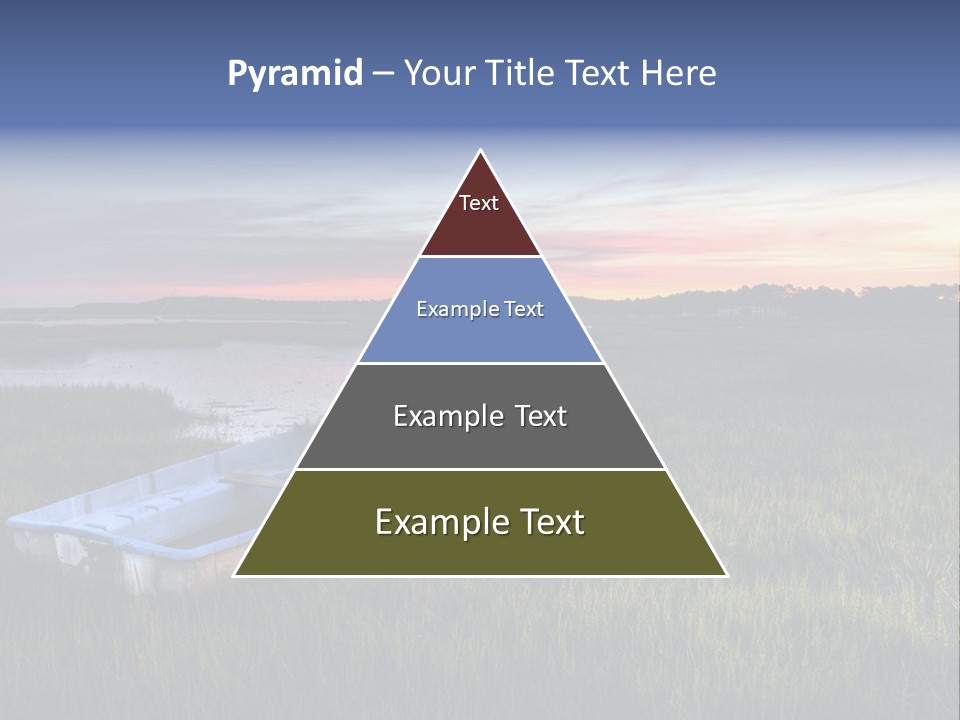 A Boat Sitting On Top Of A Lush Green Field PowerPoint Template