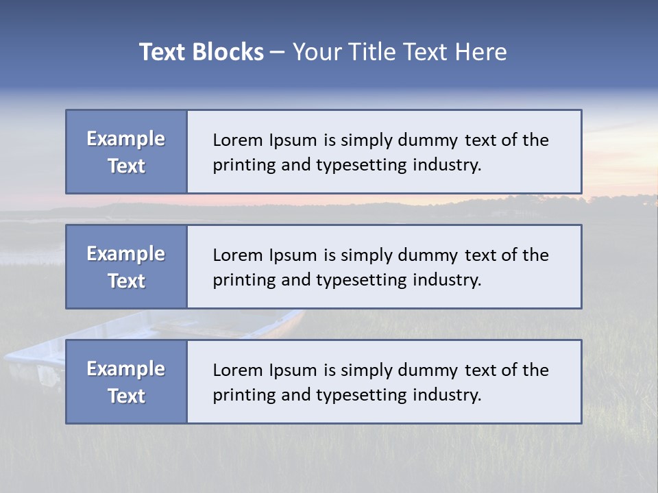 A Boat Sitting On Top Of A Lush Green Field PowerPoint Template