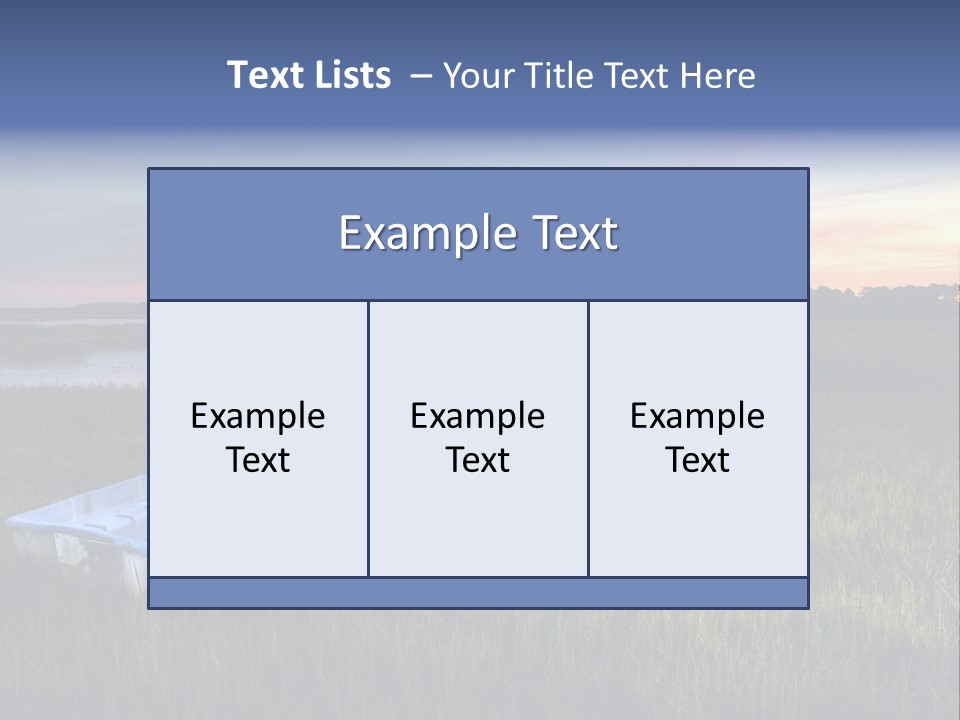 A Boat Sitting On Top Of A Lush Green Field PowerPoint Template