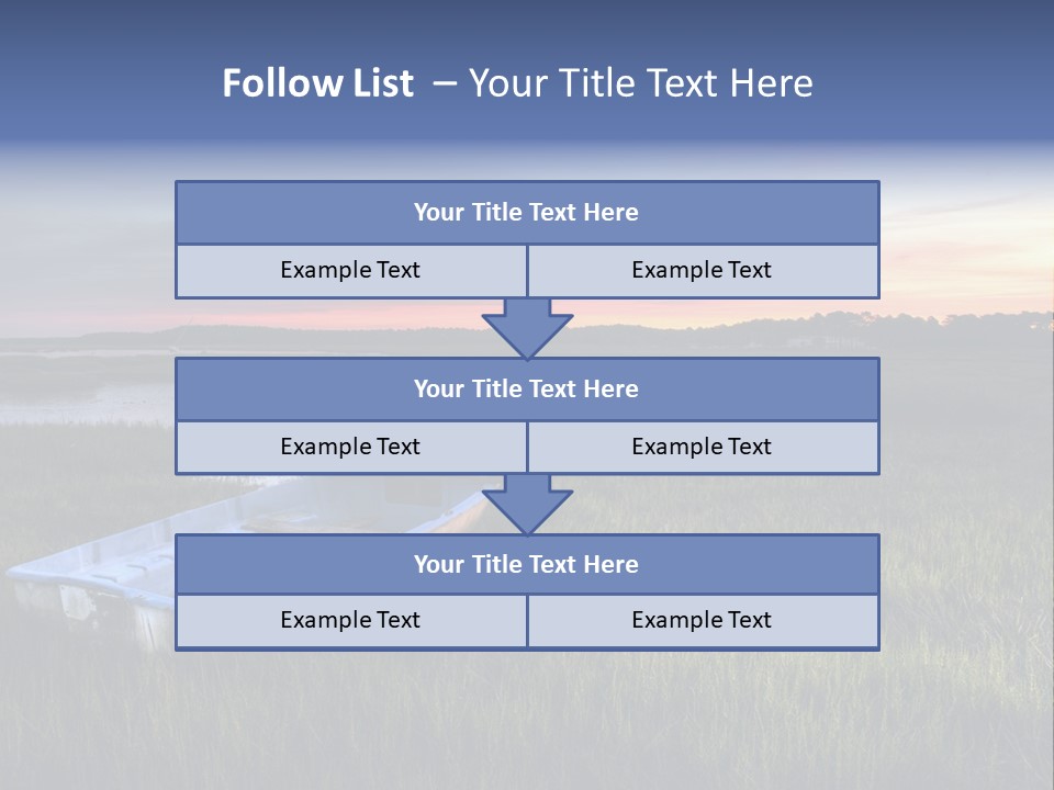 A Boat Sitting On Top Of A Lush Green Field PowerPoint Template
