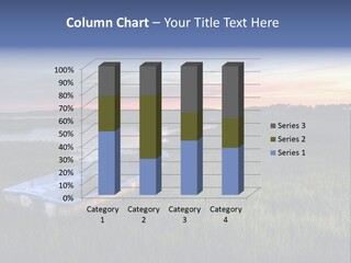 A Boat Sitting On Top Of A Lush Green Field PowerPoint Template