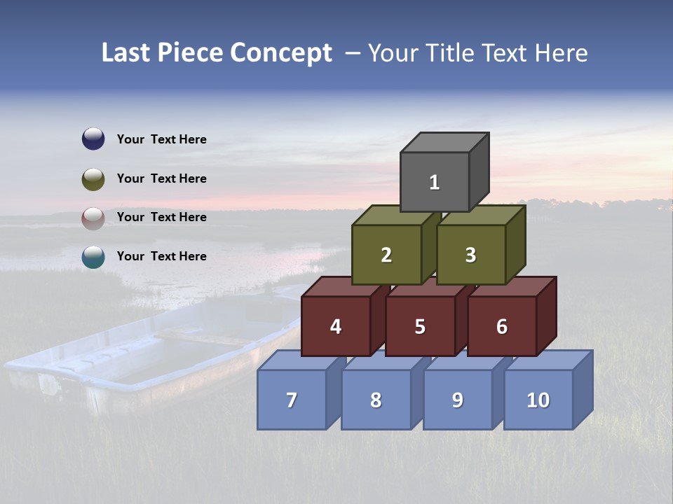 A Boat Sitting On Top Of A Lush Green Field PowerPoint Template