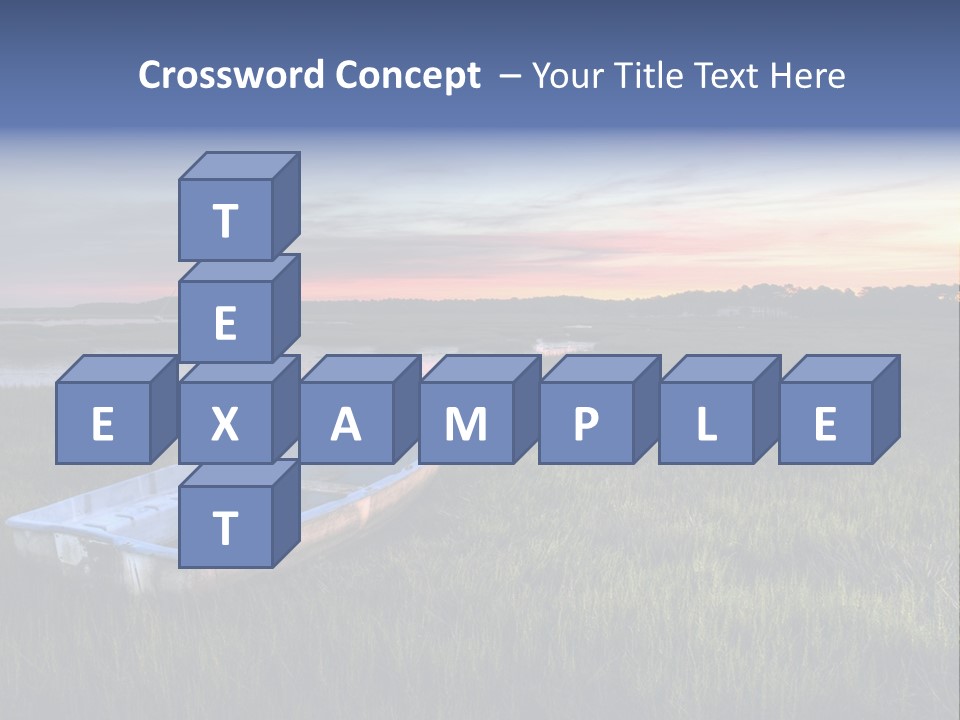 A Boat Sitting On Top Of A Lush Green Field PowerPoint Template