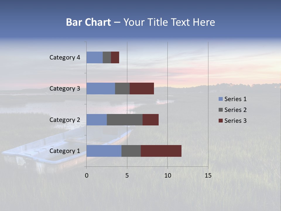 A Boat Sitting On Top Of A Lush Green Field PowerPoint Template