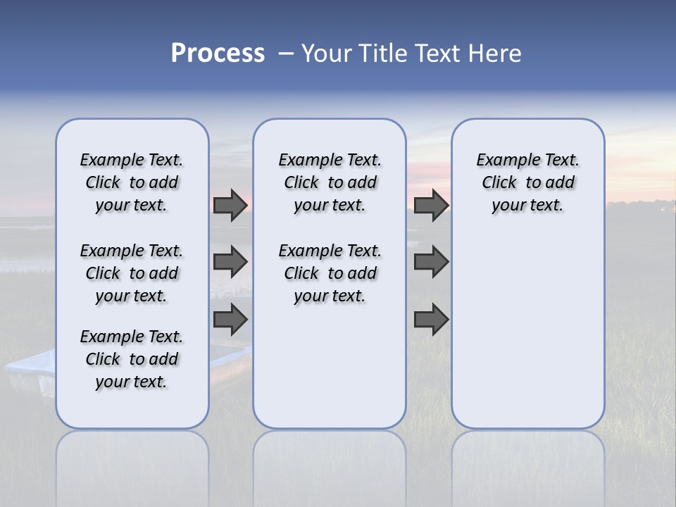 A Boat Sitting On Top Of A Lush Green Field PowerPoint Template