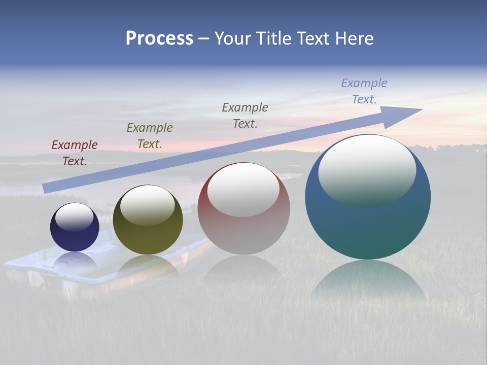 A Boat Sitting On Top Of A Lush Green Field PowerPoint Template