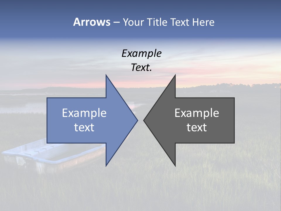 A Boat Sitting On Top Of A Lush Green Field PowerPoint Template