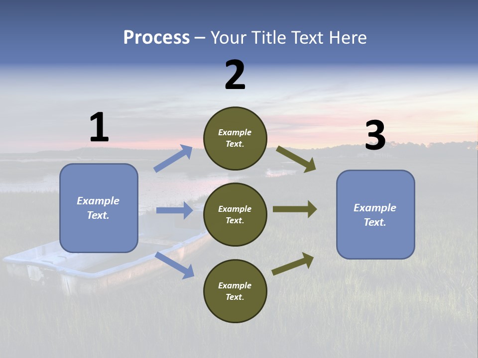 A Boat Sitting On Top Of A Lush Green Field PowerPoint Template