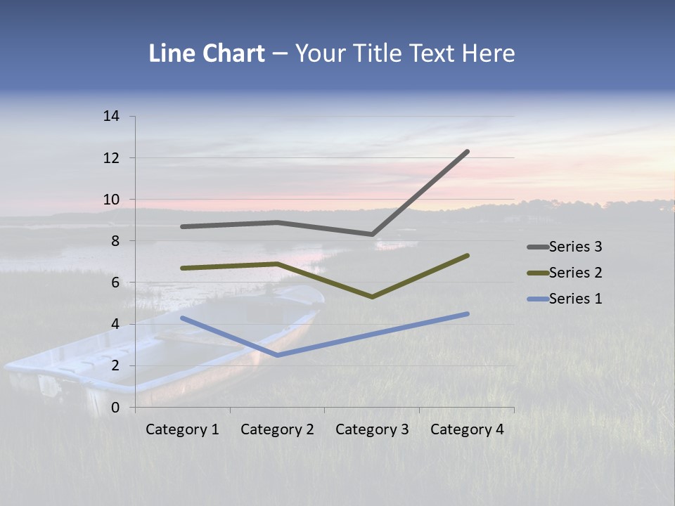 A Boat Sitting On Top Of A Lush Green Field PowerPoint Template