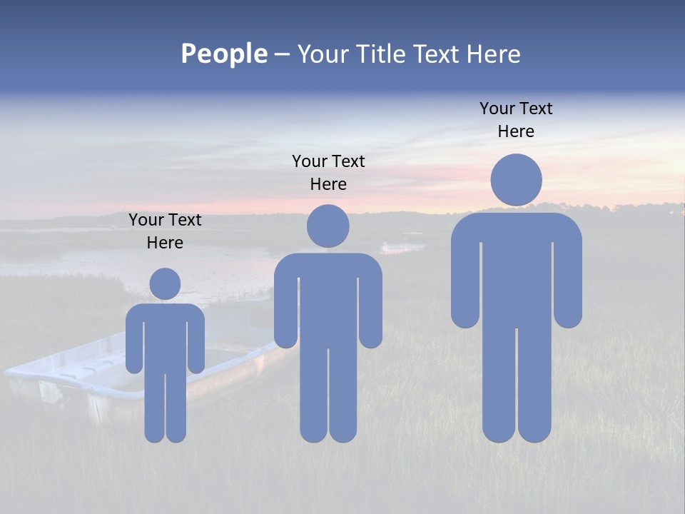 A Boat Sitting On Top Of A Lush Green Field PowerPoint Template